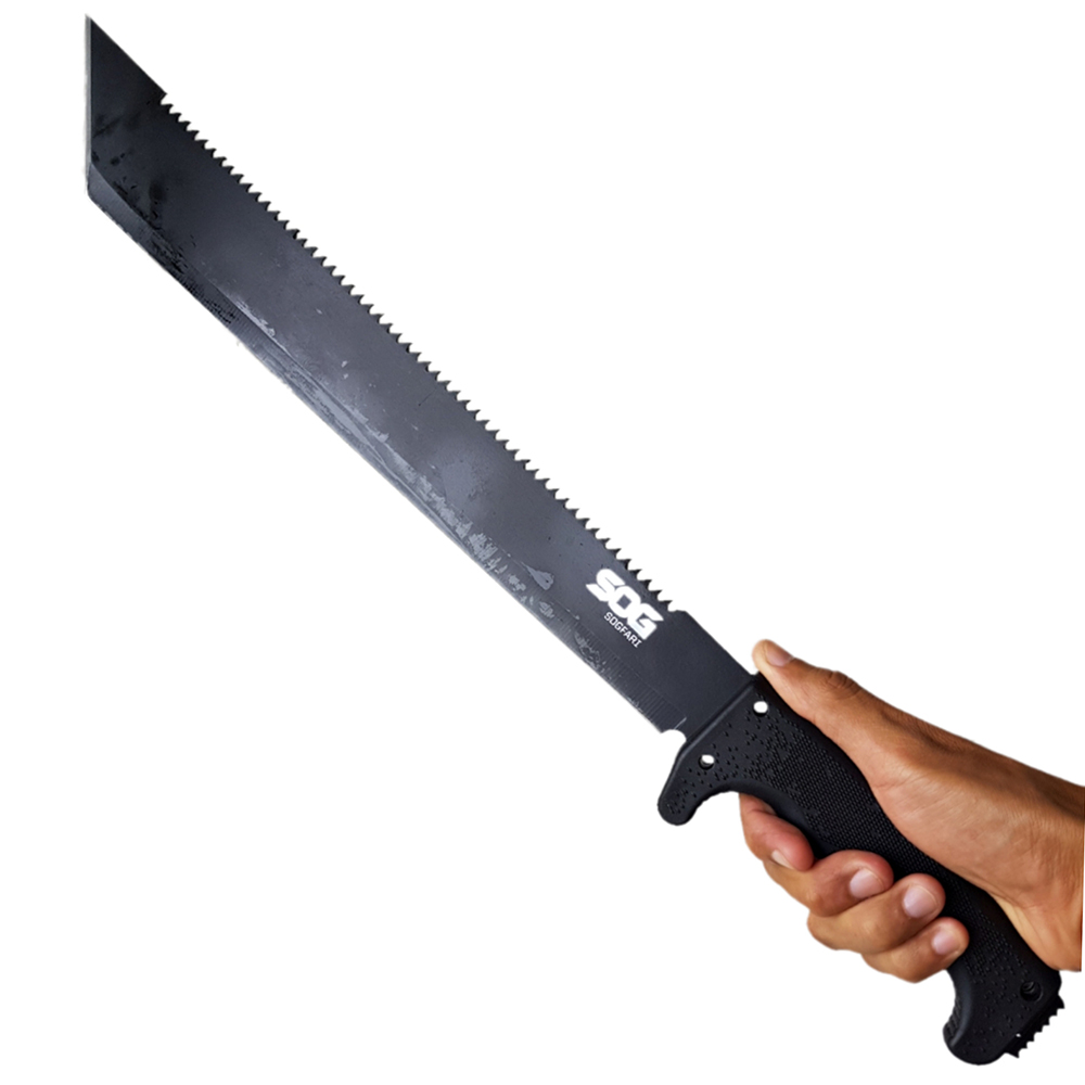 มีดเดินป่า มีดมาเชเต้ มีดใบตาย SOG SOGfari Machete ยาว 21 นิ้ว (53 ซม.) ใบมีดสีดำพร้อมซองผ้าไนล่อนสำหรับเก็บมีด
