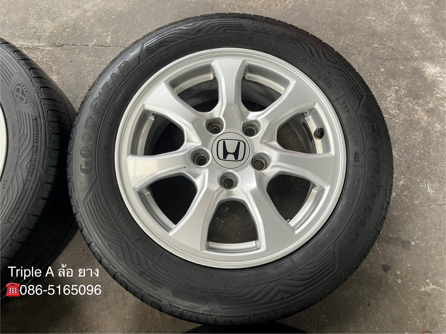 ✨ล้อแม็ก 5รู114✨Honda Civic FB ขอบ 15 พร้อมยาง 195-60-15 Goodyear🌟ปลายปี 23🌟