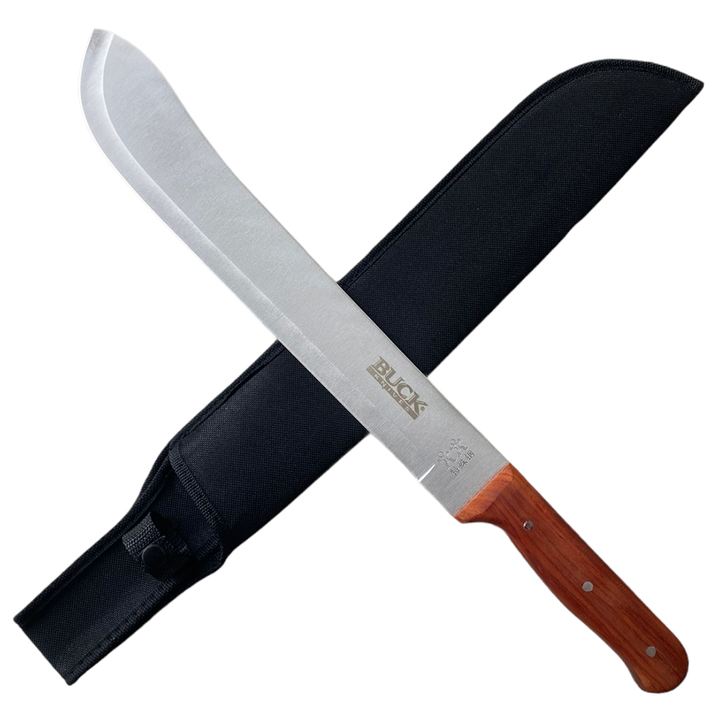 มีดมาเชเต้ มีดใบตาย มีดเดินป่า BUCK Knives Machete ขนาด 19.3 นิ้ว (49 ซม.) พร้อมซองไนล่อนร้อยเข็มขัดสำหรับเก็บมีด