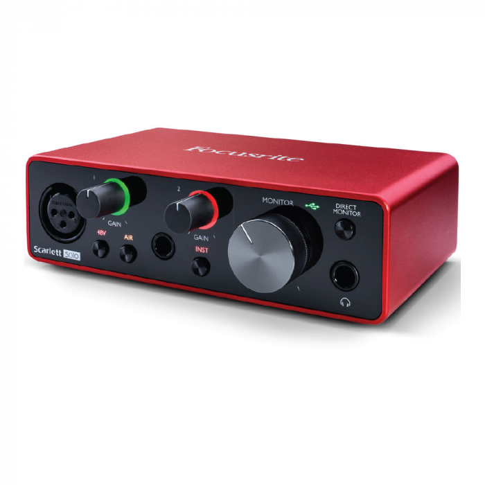 Focusrite Scarlett Solo (3RD GEN) Interface สำหรับปรับแต่งเสียงรับส่งสัญญาณบันทึกเสียงไมโครโฟนกับคอมพิวเตอร์