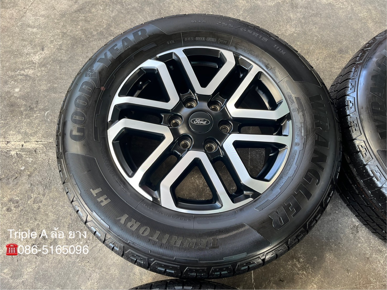 ✨ล้อแม็กพร้อมยางใหม่ป้ายแดง✨Ford Next-Gen Sport ขอบ 18 ดำหน้าเงา💖ใหม่กริ๊บ💖