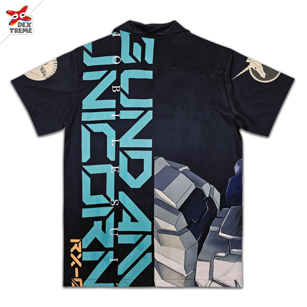 เสื้อฮาวาย Mobile Suit GUNDAM Hawaii shirt UNICORN RX-0