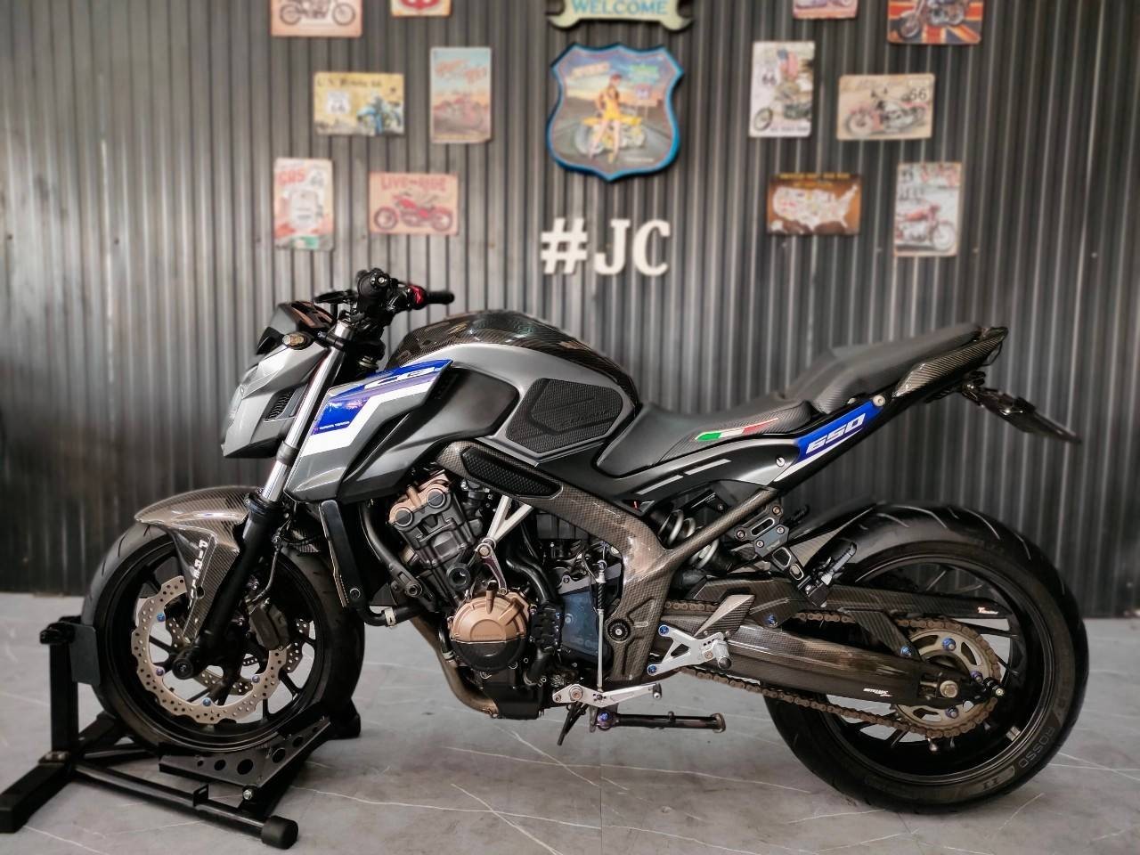 💥Honda CB650F ปี 2018 รถสีเทา warp สีเทา-น้ำเงิน 💥 แต่งครบทั้งคัน มีควิกชิฟเตะมันๆ ลั่นทุกเกียร์ 🏍💨