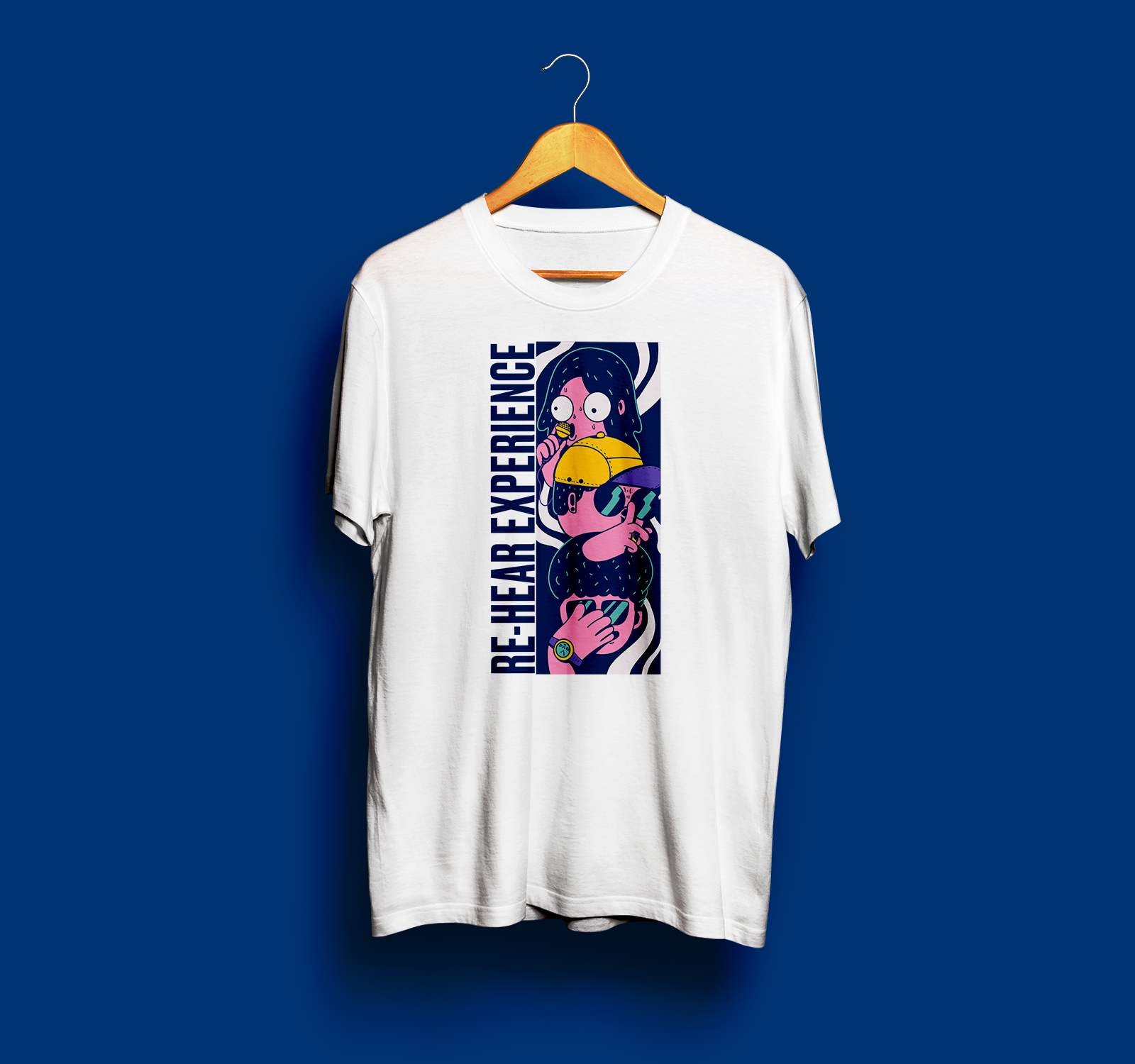 T-Shirt : RE-HEAR EXPERIENCE สีขาว