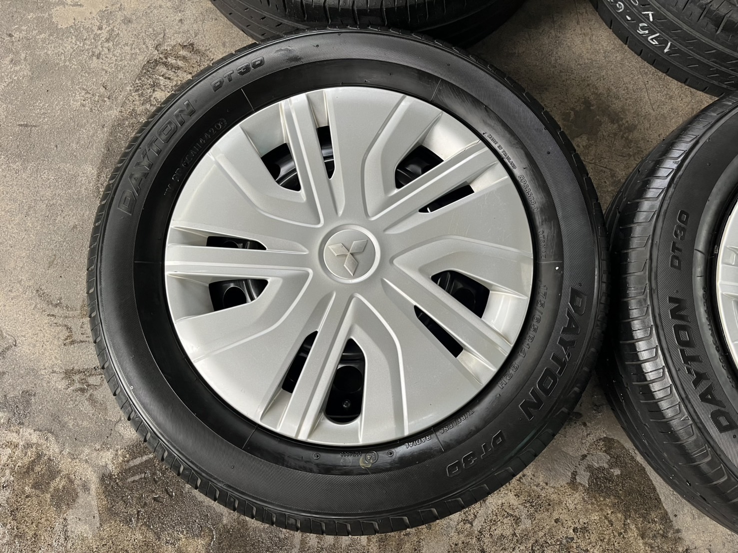 ✨ล้อกระทะพร้อมยาง✨4รู100✨Mitsu ขอบ 14 สภาพดี