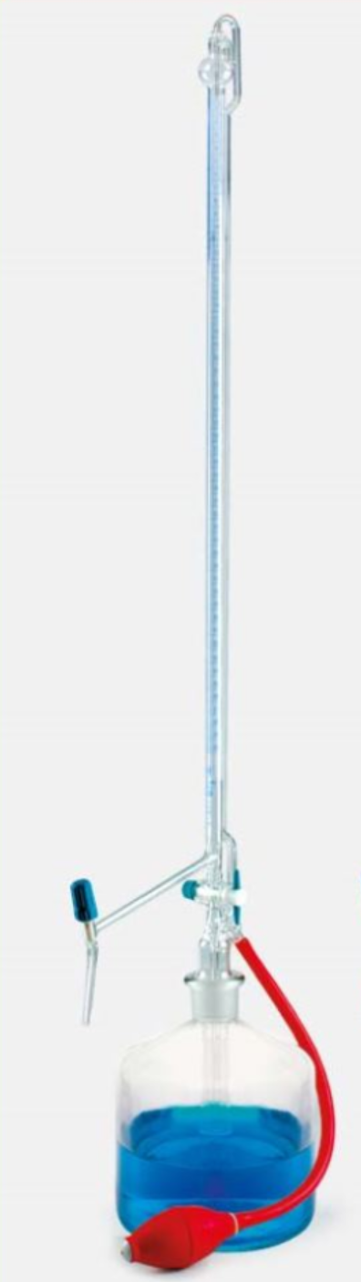ออโต้บิวเรตสีใส Auto Burette Class AS, ISOLAB (เฉพาะก้านบิวเรต)