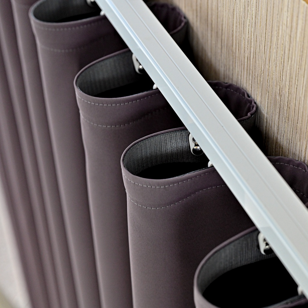 รางม่านลอน Snake shape รางสีขาว รุ่นเทปผ้า 14.5 ซม. รางผ้าม่าน