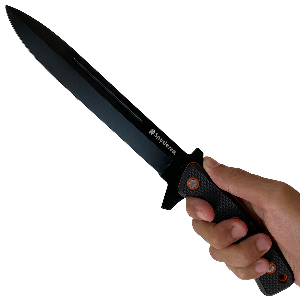 มีดใบตาย Spyderco X39 Fix Blade ขนาด 13.4 นิ้ว (34 ซม.) พร้อมซองไนล่อนร้อยเข็มขัดสำหรับเก็บมีด