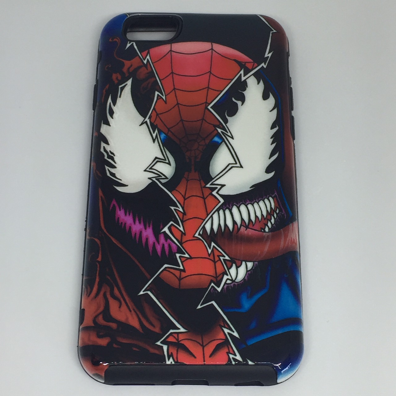 เคสฝาหลัง2ชั้น เคสไอโฟน6,6S(ลายหน้าสไปเดอร์แมน)มาใหม่ เคสฝาหลัง2ชิ้น เคสซิลิโคน-tpu