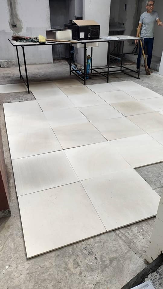 Cream Lime Stone สีครีม ผิวแมท ไม่ลื่น