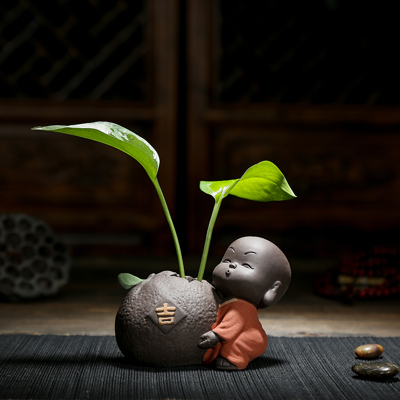 ตุ๊กตาดินเผาแจกันขนาดเล็ก,พุทธนิกายเซน Zen Creative /นำเข้าจากแหล่งผลิตประเทศจีน