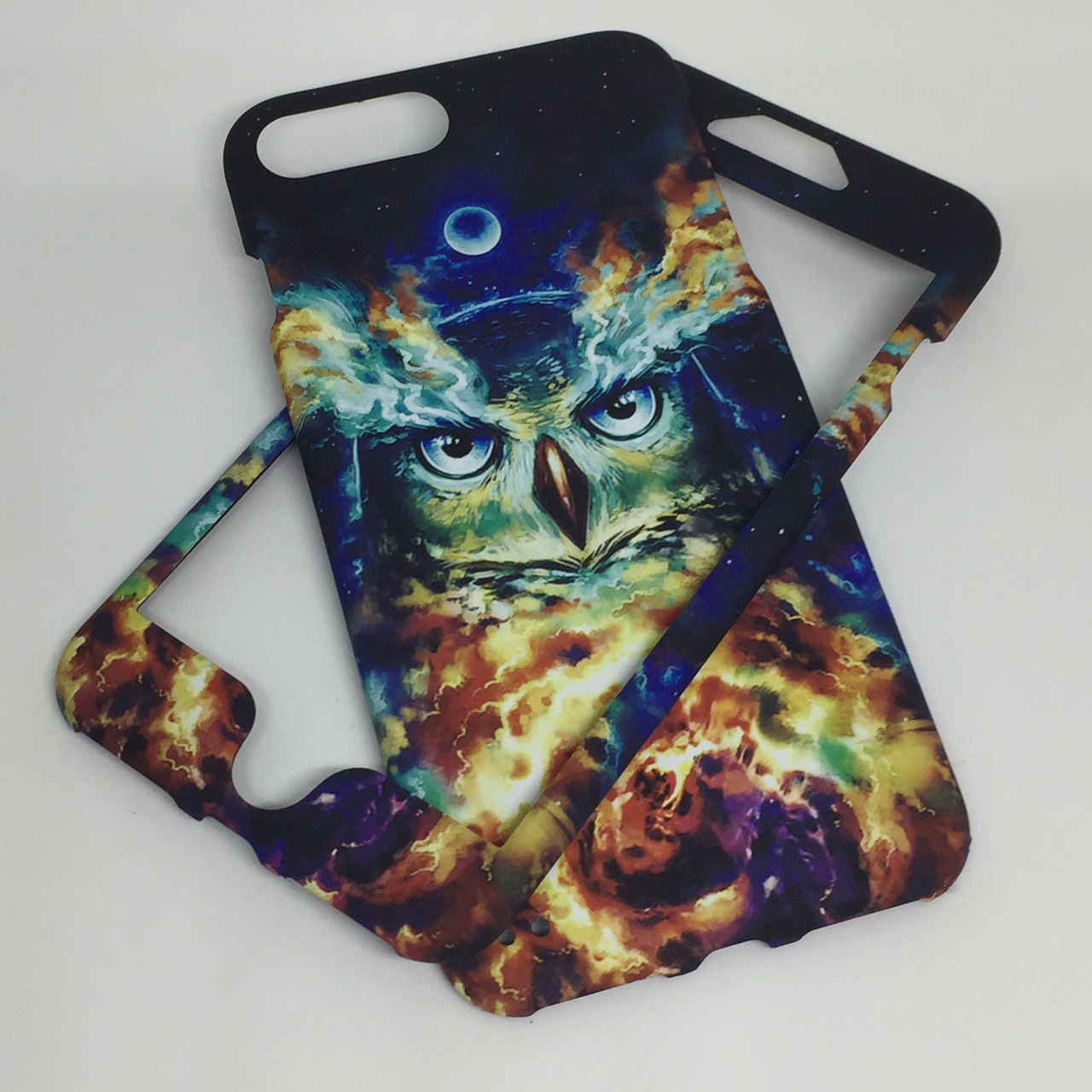 เคสคูทิส(Kutis)ไอโฟน7พลัส,8พลัส(ลายนกในเปลวไฟ)เคสประกบหน้า-หลัง เคสเรืองแสง