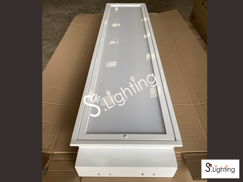 โคมฝังฝ้าหน้าอะคริลิค สีนม(ขาวขุ่น) 2in1 2x36w /A87%