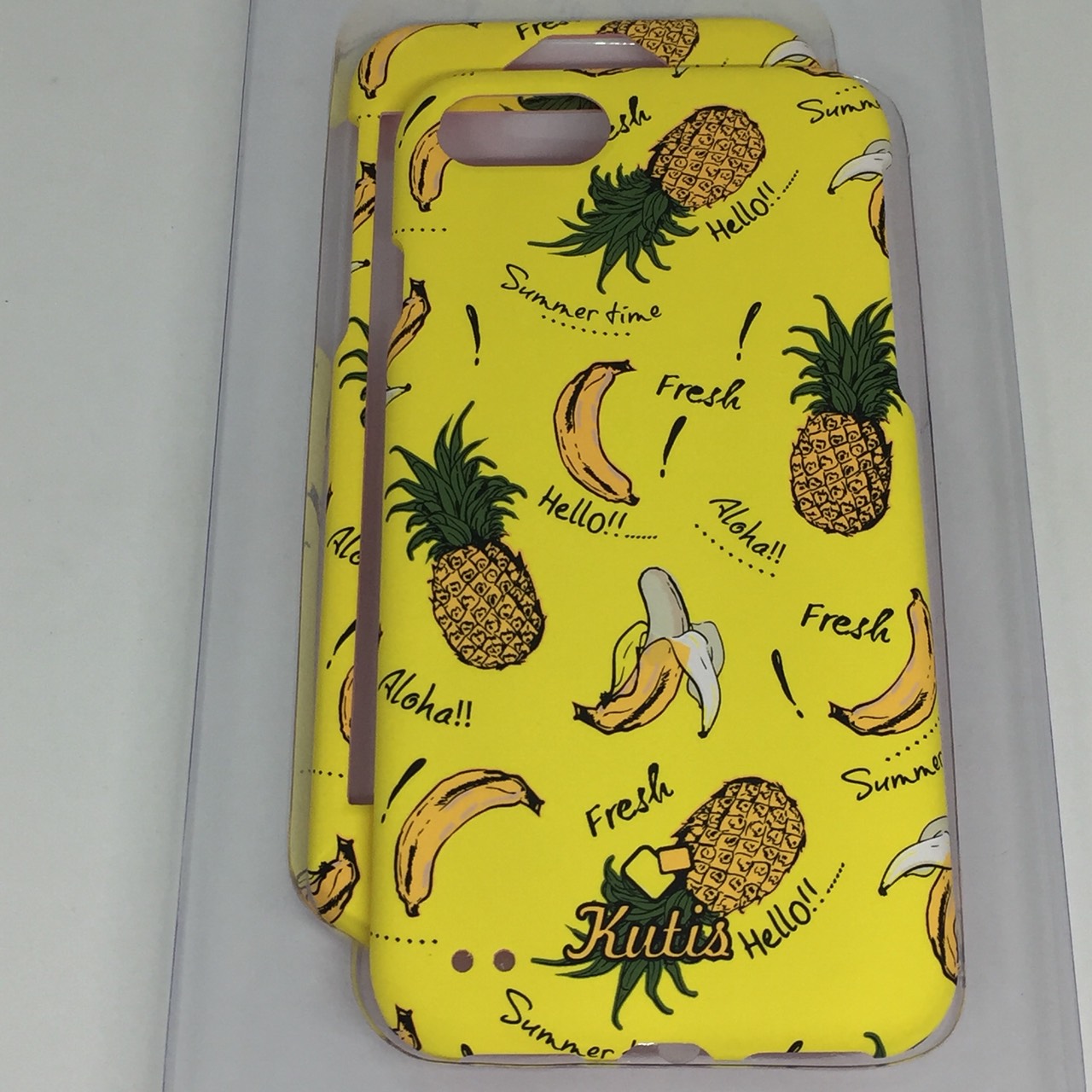 เคสคูทิส(Kutis)เคสไอโฟน7,8,SEปี2020(ลายกล้วยกับสัปปะรด)มาใหม่ เคสประกบหน้า-หลัง เคสเรืองแสง เคสลายวินเทจ ร้านSuperhero Klongthom