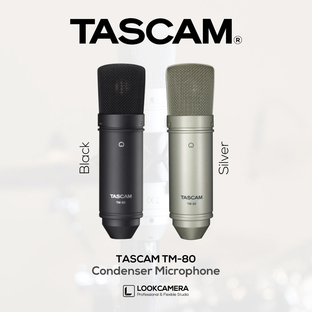Tascam TM-80 ไมโครโฟนคอนเดนเซอร์ที่ออกแบบและสำหรับบันทึกเสียงคุณภาพ