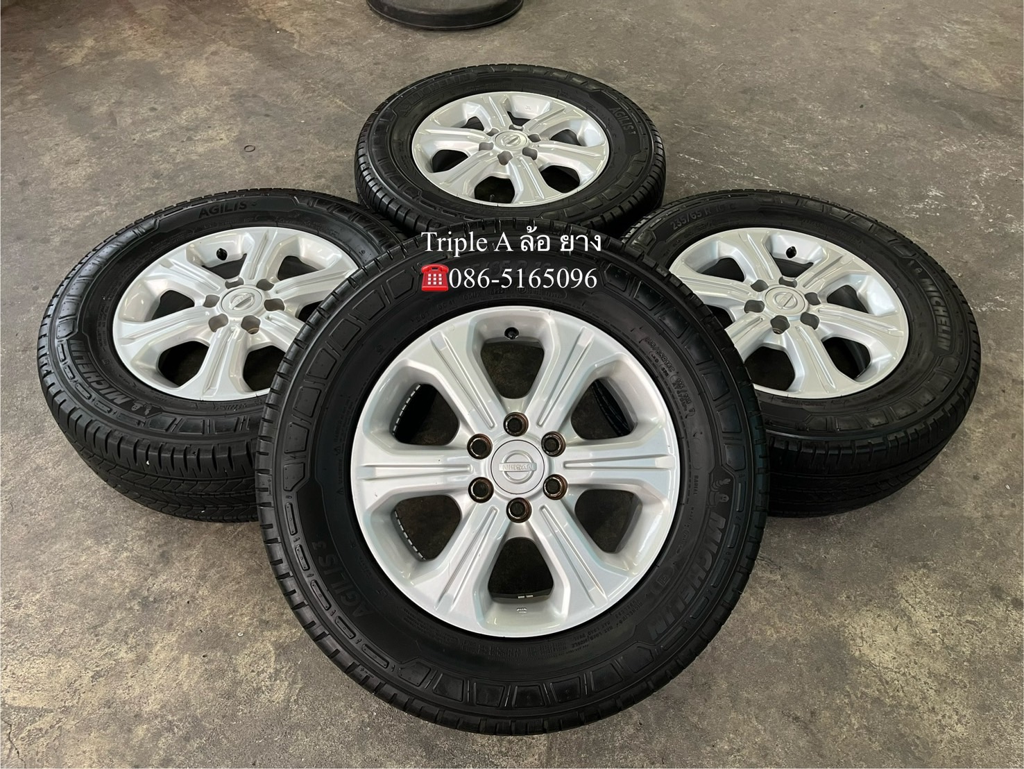 ✨ล้อแม็กพร้อมยาง 6รู114✨Nissan Navara NP300 ตัวเตี้ย ขอบ 16💖สภาสวย💖