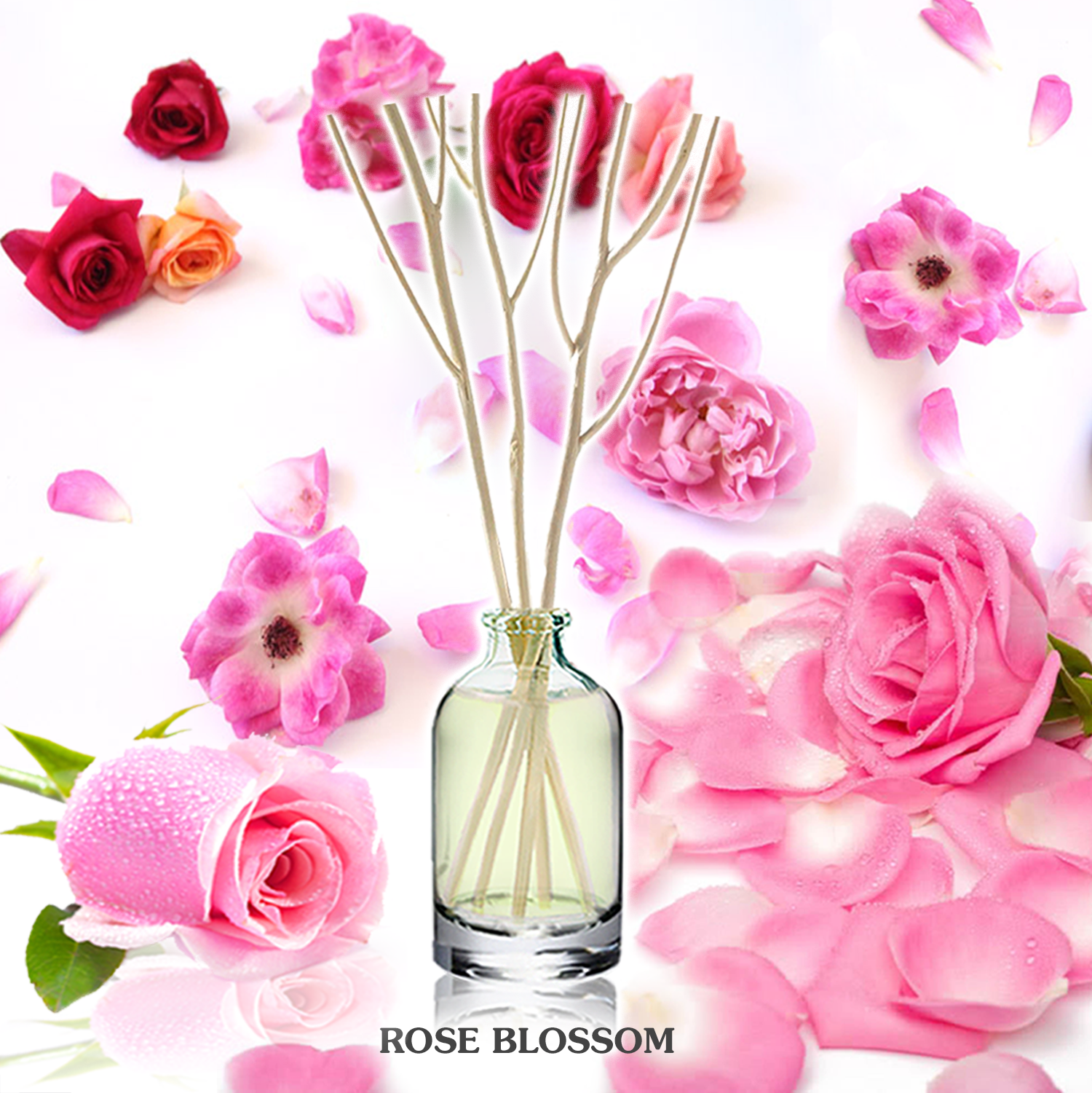 ก้านไม้หอมปรับอากาศขนาดมินิ 15ml ROSE BLOSSOM ดอกกุหลาบ