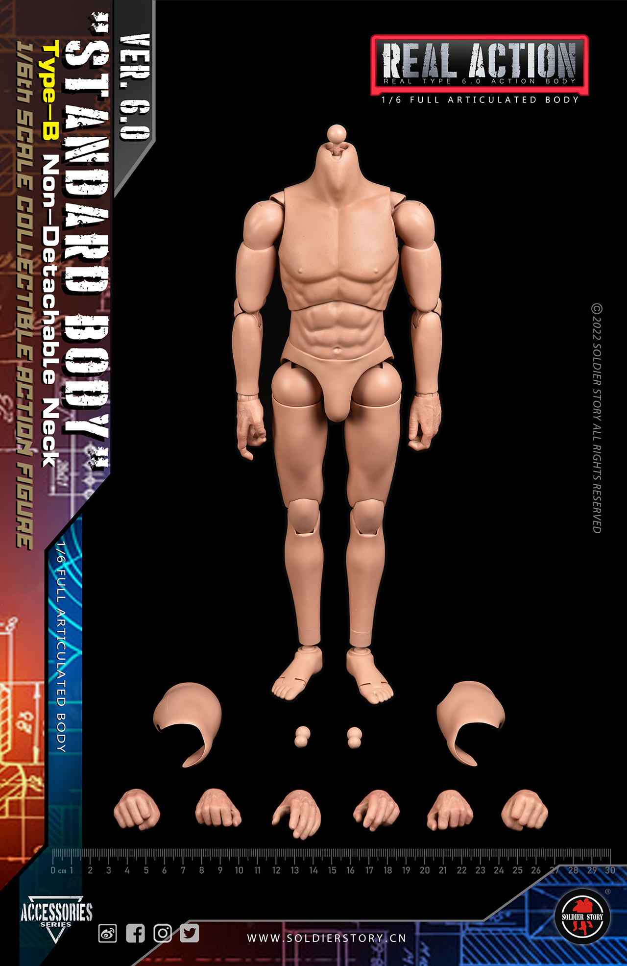 SOLDIER STORY SSA-002 1/6 STANDARD BODY - Type-B Non-Detachable Neck (VER. 6.0)