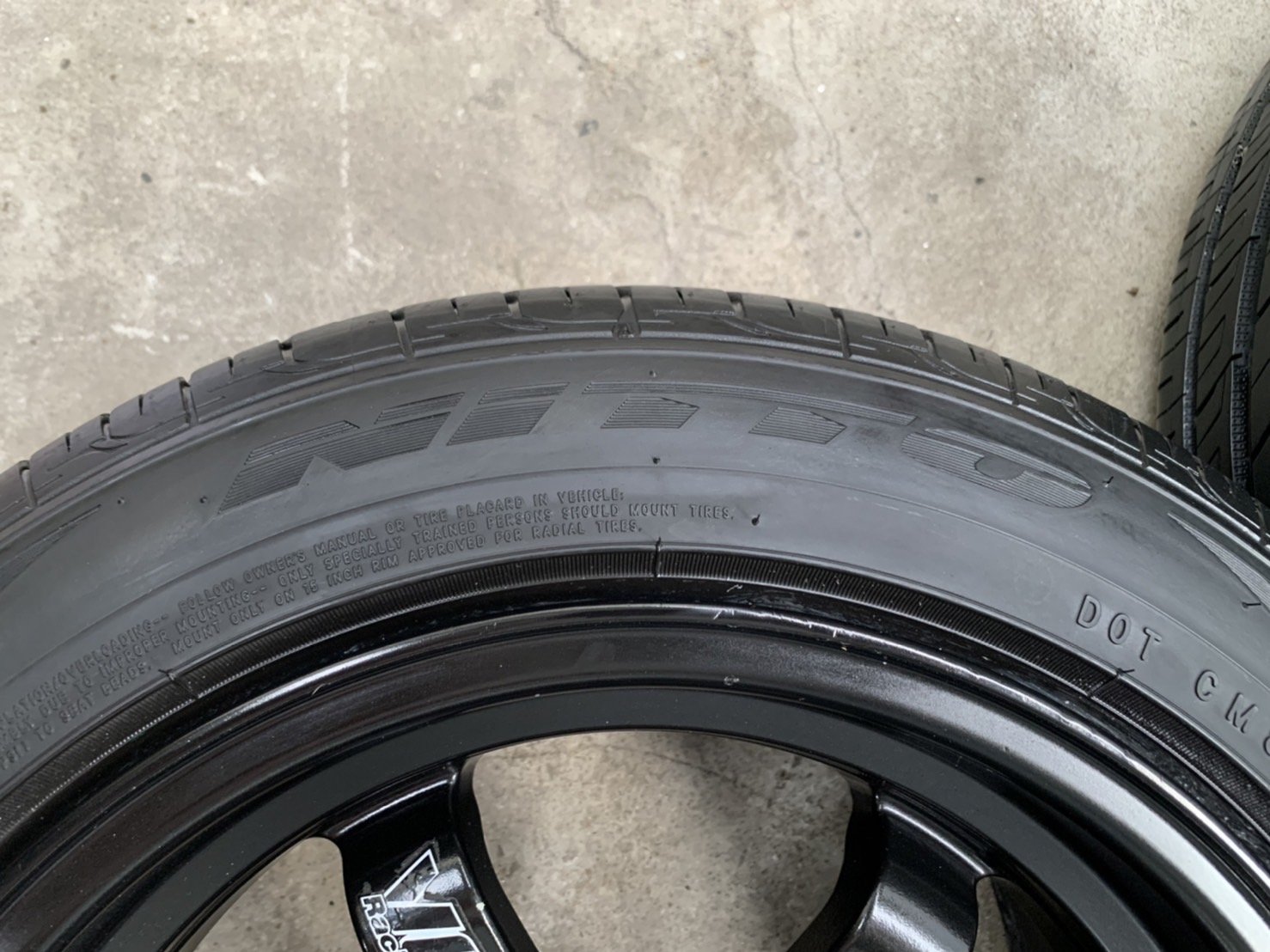 ✨ล้อแม็ก 4รู100✨TE37 ขอบ 15 สีดำ พร้อมยาง 195-55-15 NITTO ปี 18 สภาพดี