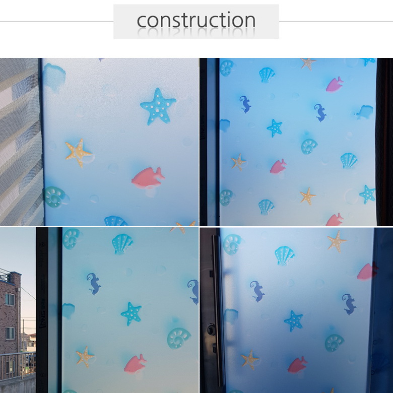 รุ่น 80024 สูญญากาศติดกระจกลายปลาหอยทะเล กว้าง 90 cm