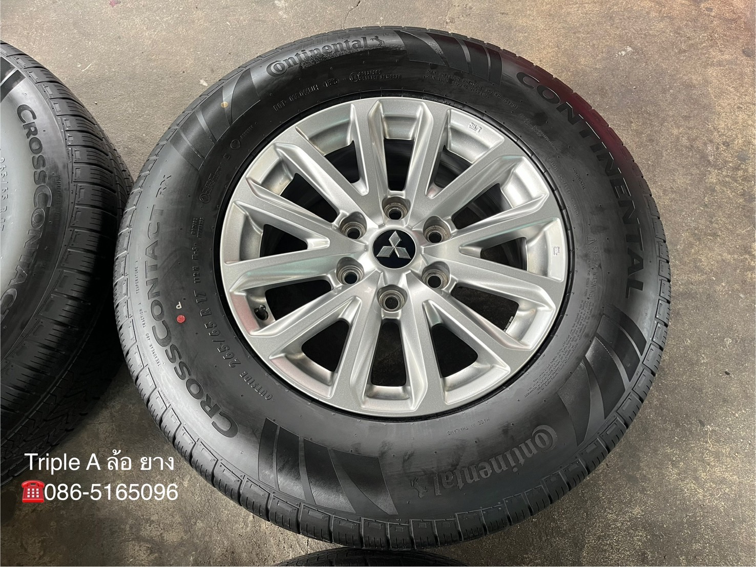 ✨ล้อแม็ก✨Mitsu Triton Plus ขอบ 17 พร้อมยางป้ายแดง 265-65-17 Continental💥ปี 25💥