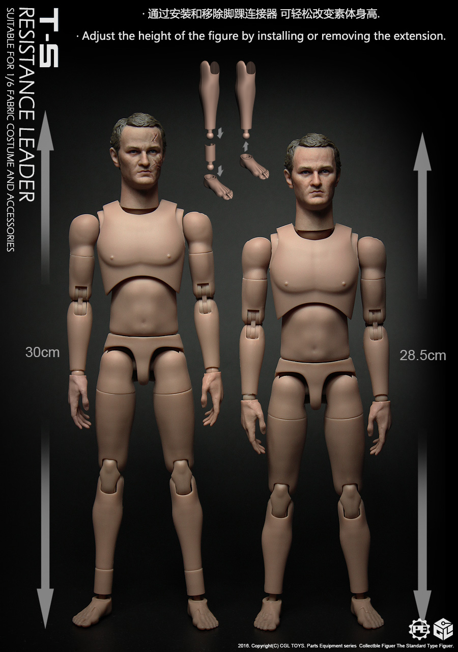 CGLTOYS PE03 Terminator 5 Connor With 2 headsculpts and narrow shoulders movable male body