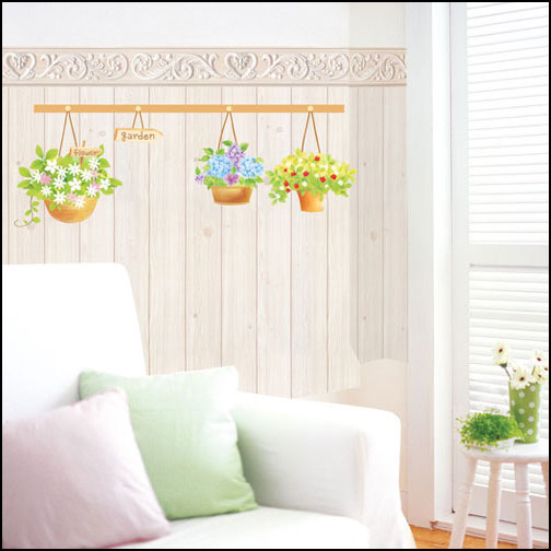 SWST-19 wall sticker กระถางต้นไม้ห้อย 32x60 Cm