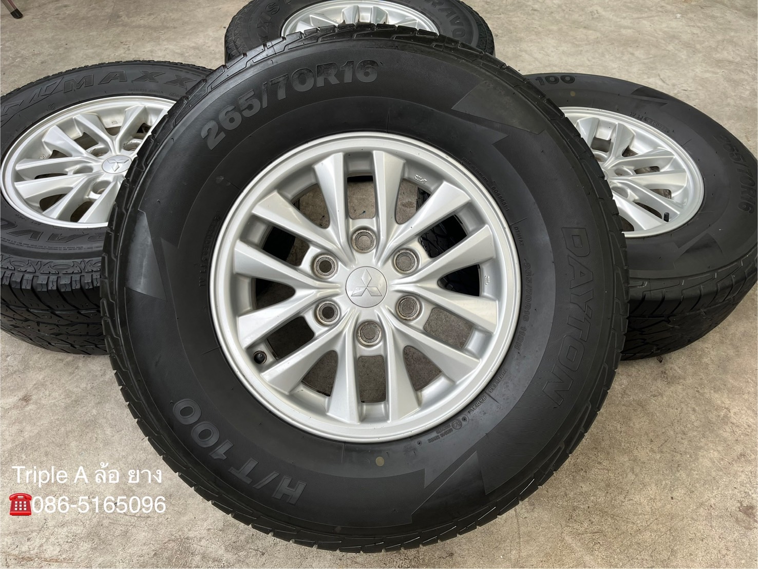 ✨ล้อแม็กพร้อมยาง✨6รู139 Mitsu Triton ขอบ 16
