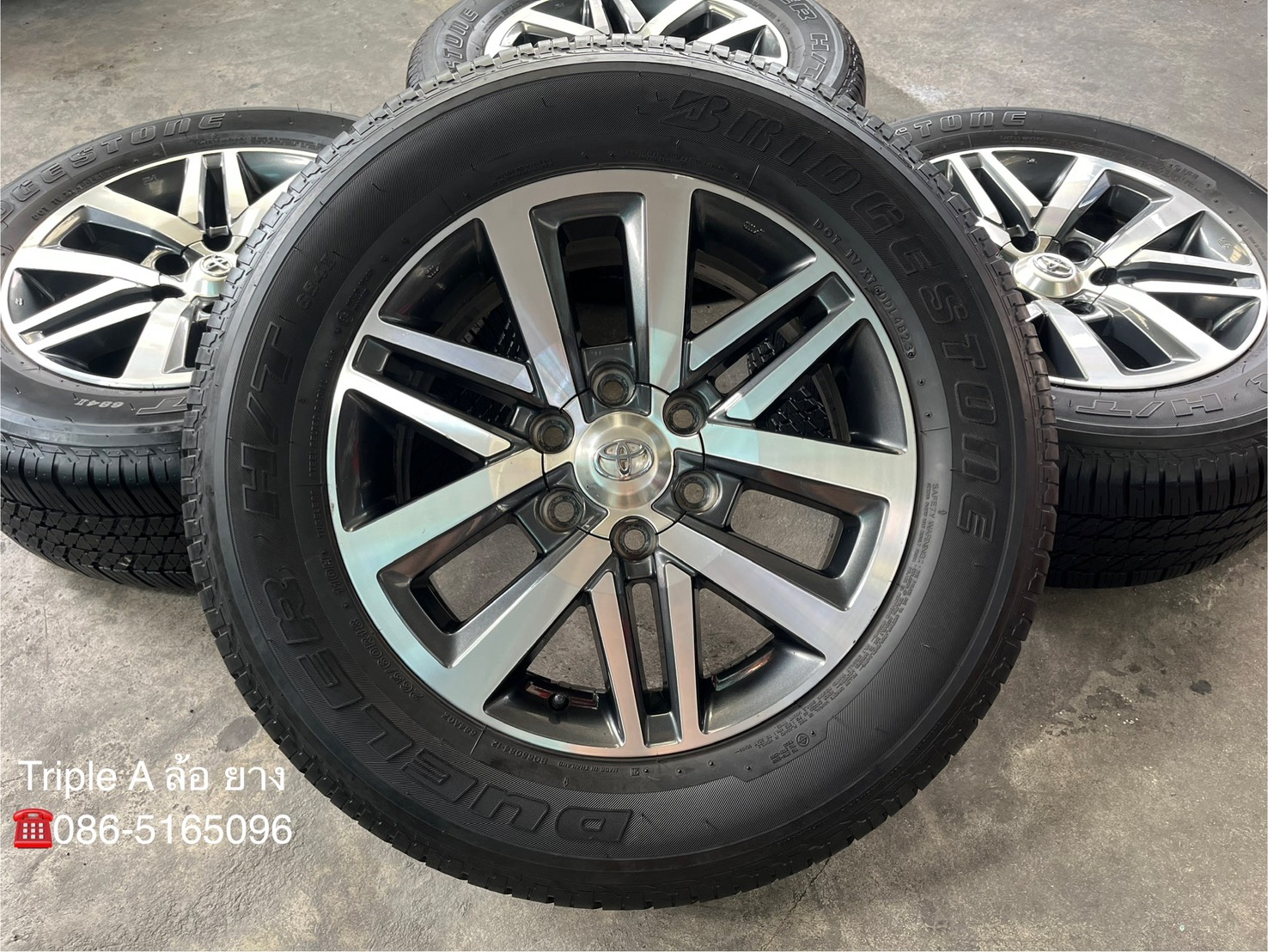 ✨ล้อแม็ก✨Toyota Fortuner ตัวท็อป ขอบ 18 พร้อมยาง 265-60-18 Bridgestone🌟ปลายปี 23🌟