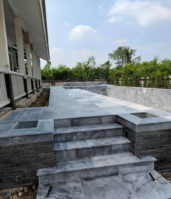 หินธรรมชาติที่ขายดีสุดๆ Crystal Black หินปูสระว่ายน้ำ