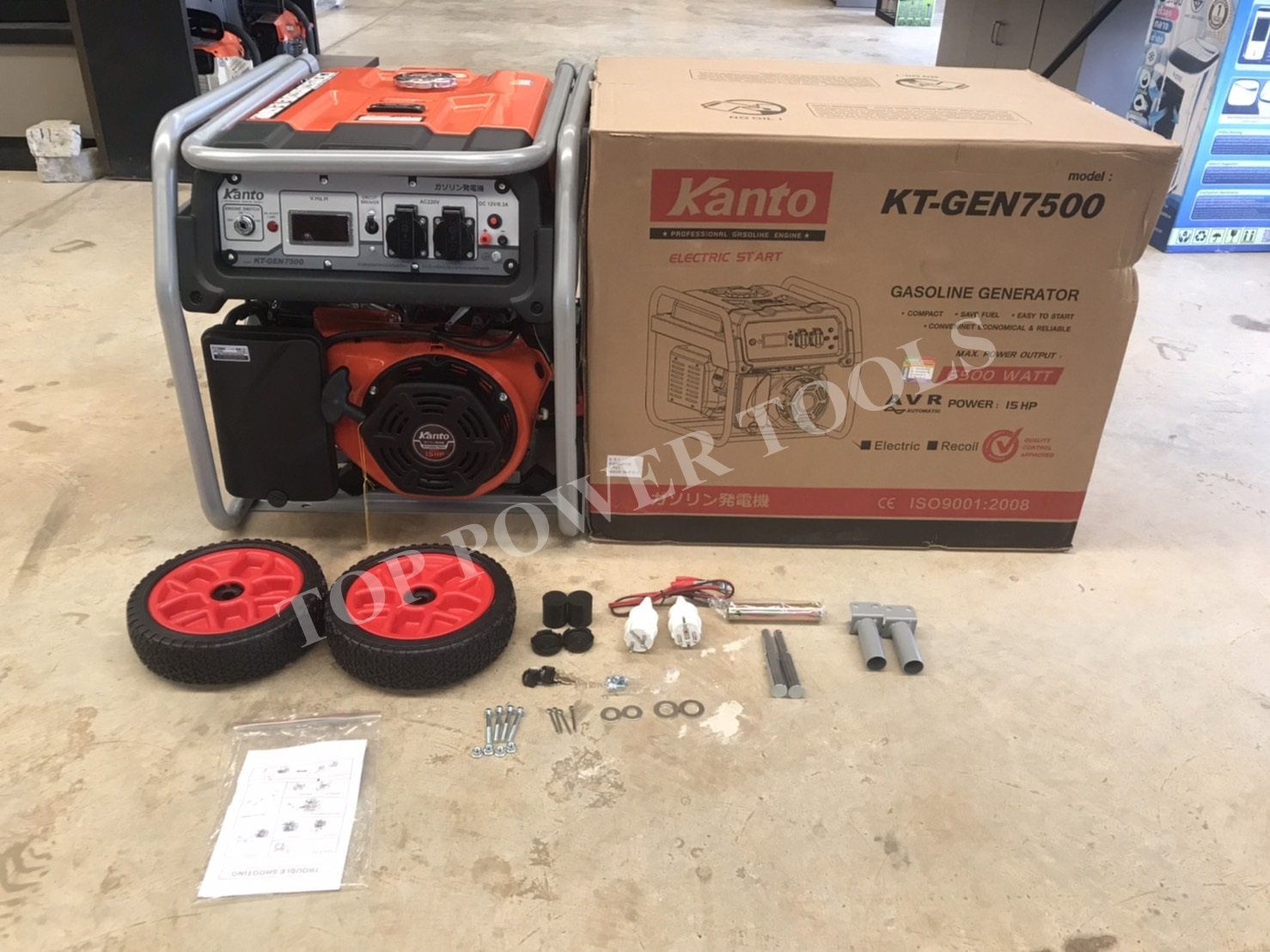 เครื่องปั่นไฟเบนซิน KT-GEN-7500 6,500W. KANTO สตาร์ทกุญแจไฟฟ้า