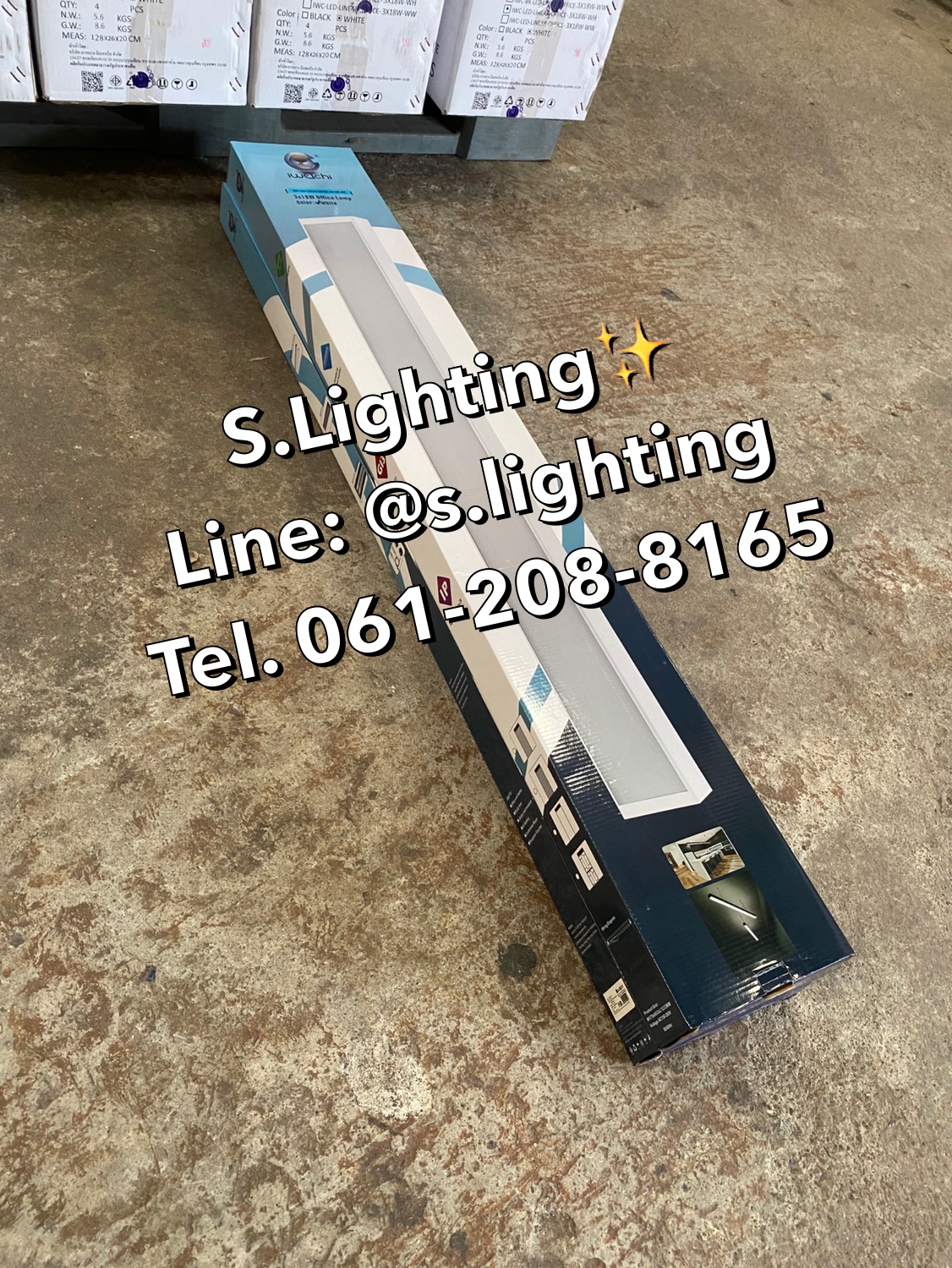 โคมไฟแขวนสลิงเพดาน Linear Office LED 3x18w แสงขาว (เปลี่ยนหลอดได้)