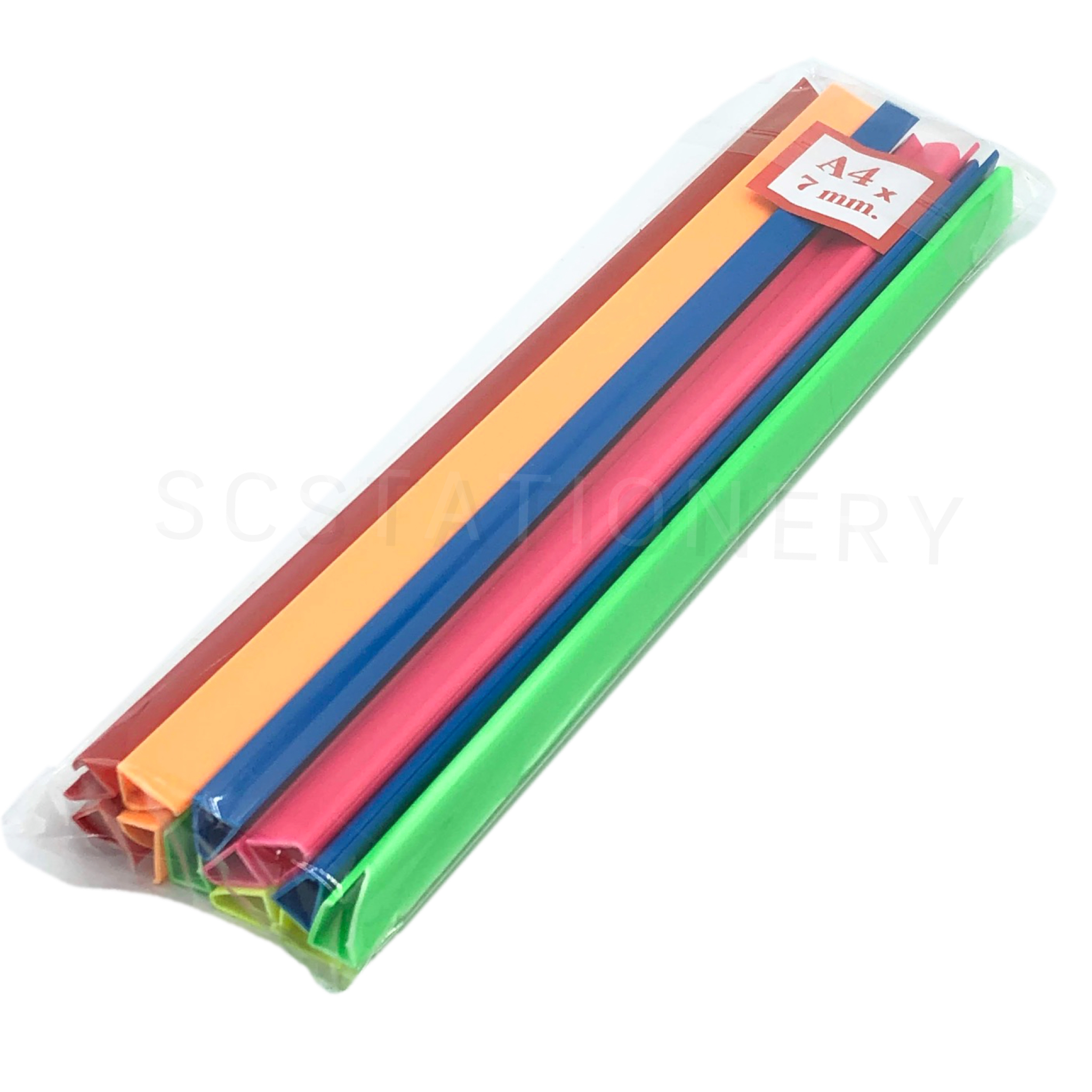 คิ้วสันรูด A4 7มม. คละสีในโหล
