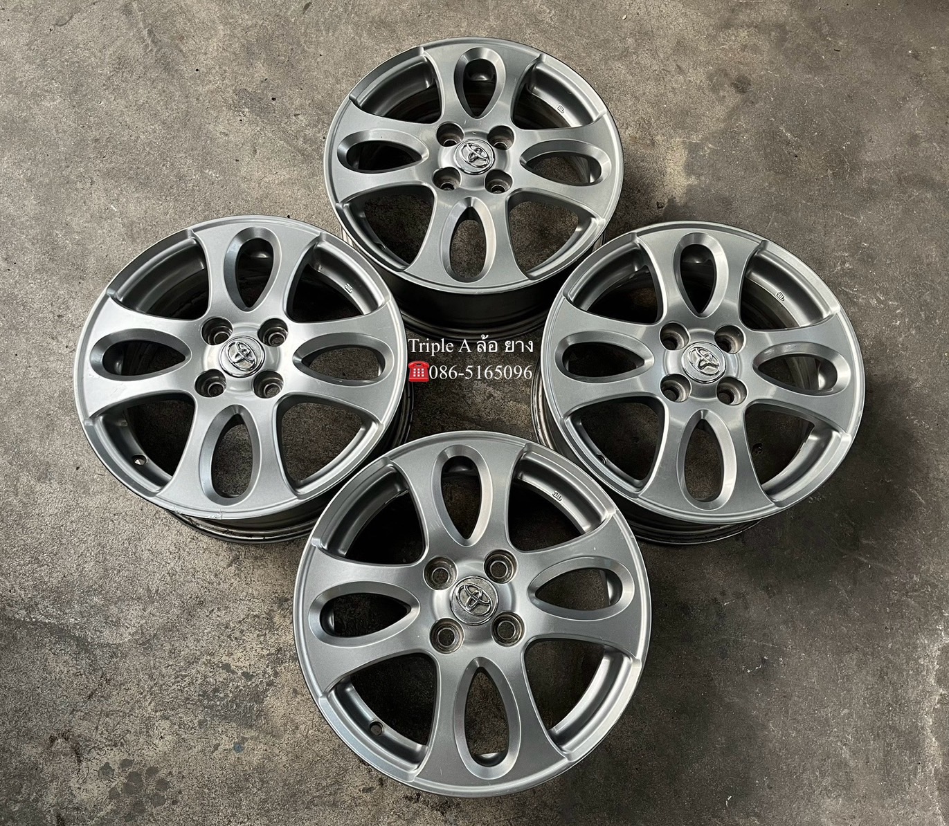 ✨ล้อแม็ก 4รู100✨Toyota Vios รุ่นพิเศษ ขอบ 15 สีเทา