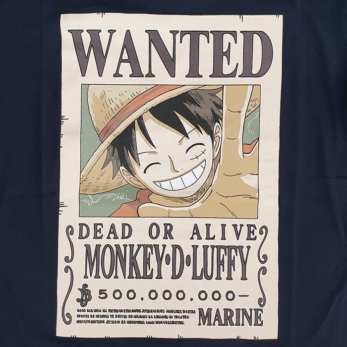 เสื้อยืดการ์ตูนวันพีซ New Wanted Luffy (T-Shirt One Piece New Wanted Luffy)