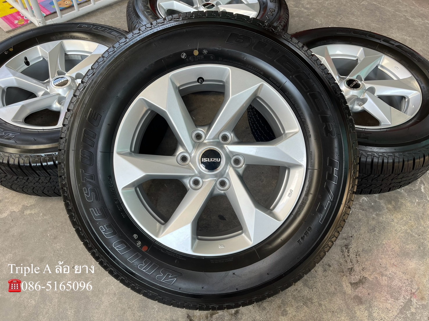 ✨ล้อแม็กป้ายแดง✨ISUZU D-Max รุ่นใหม่ล่าสุด ขอบ 17 พร้อมยางป้ายแดง 255-65-17 Bridgestone♨️ปี 24♨️