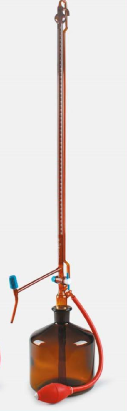 ออโต้บิวเรตสีชา Amber Auto Burette Class AS, ISOLAB (เฉพาะก้านบิวเรต)