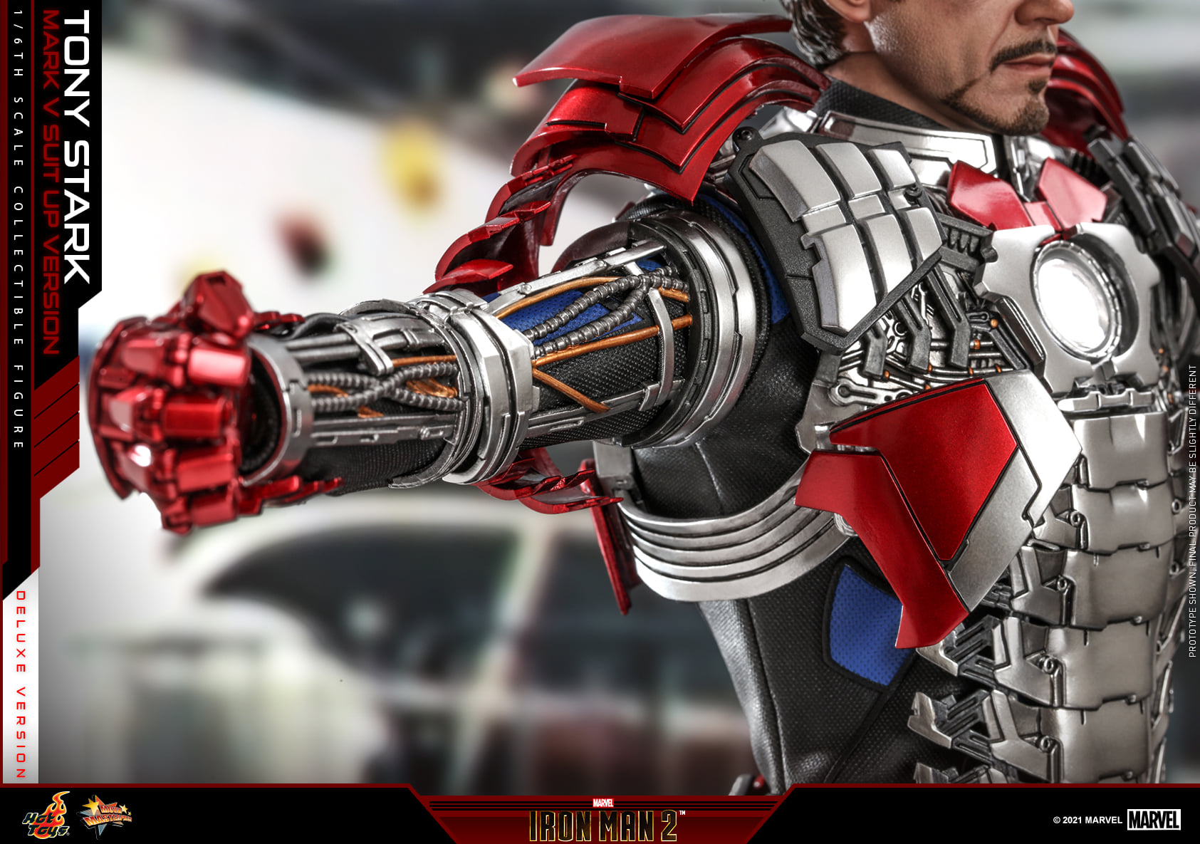 Hot Toys MMS600 1/6 Iron Man 2 - Tony Stark Mark V Suit up Version (Deluxe Version)