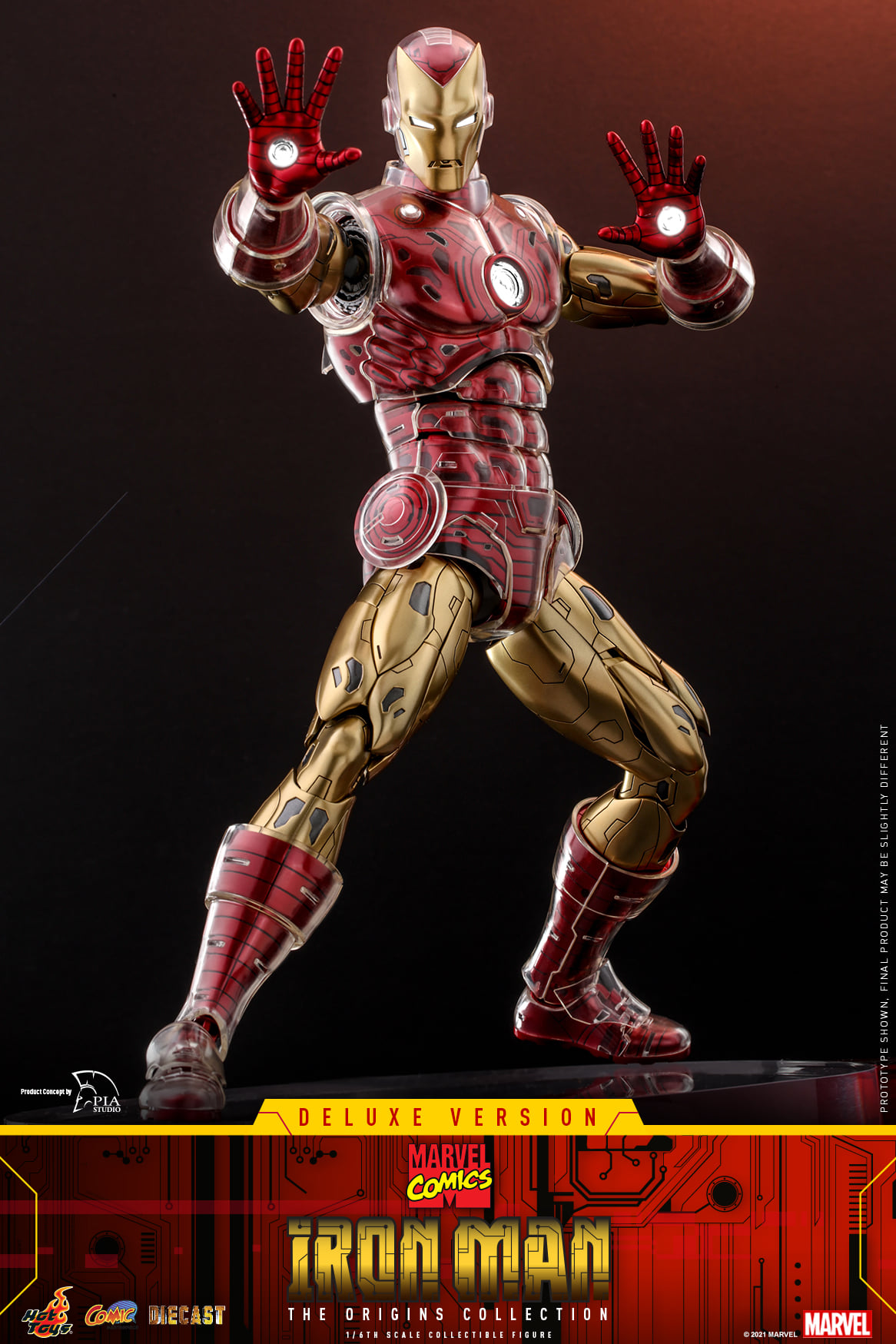 Hot Toys CMS08D38 1/6 Marvel Comics - Iron Man (Deluxe Version) [The Origins Collection]