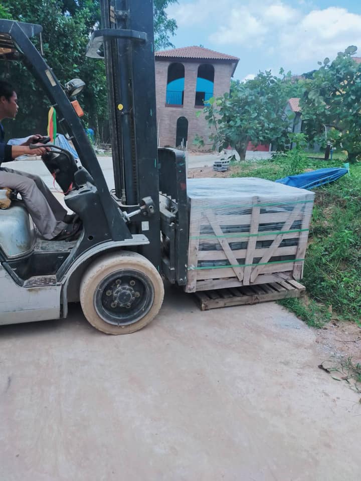 จัดส่งหินปูทางเดิน Basalt stone จ.ฉะเชิงเทรา