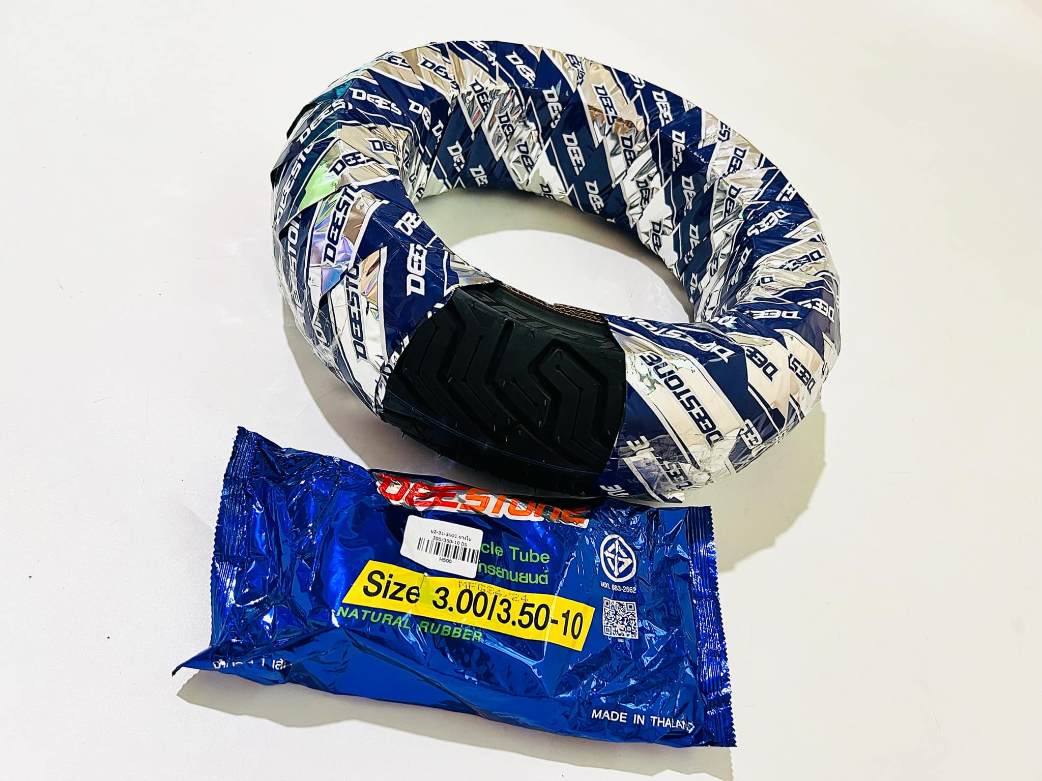ยางนอก 120/70 ขอบ 10 D826 T/L+ยางใน 300-350 ขอบ 10 A25+A21