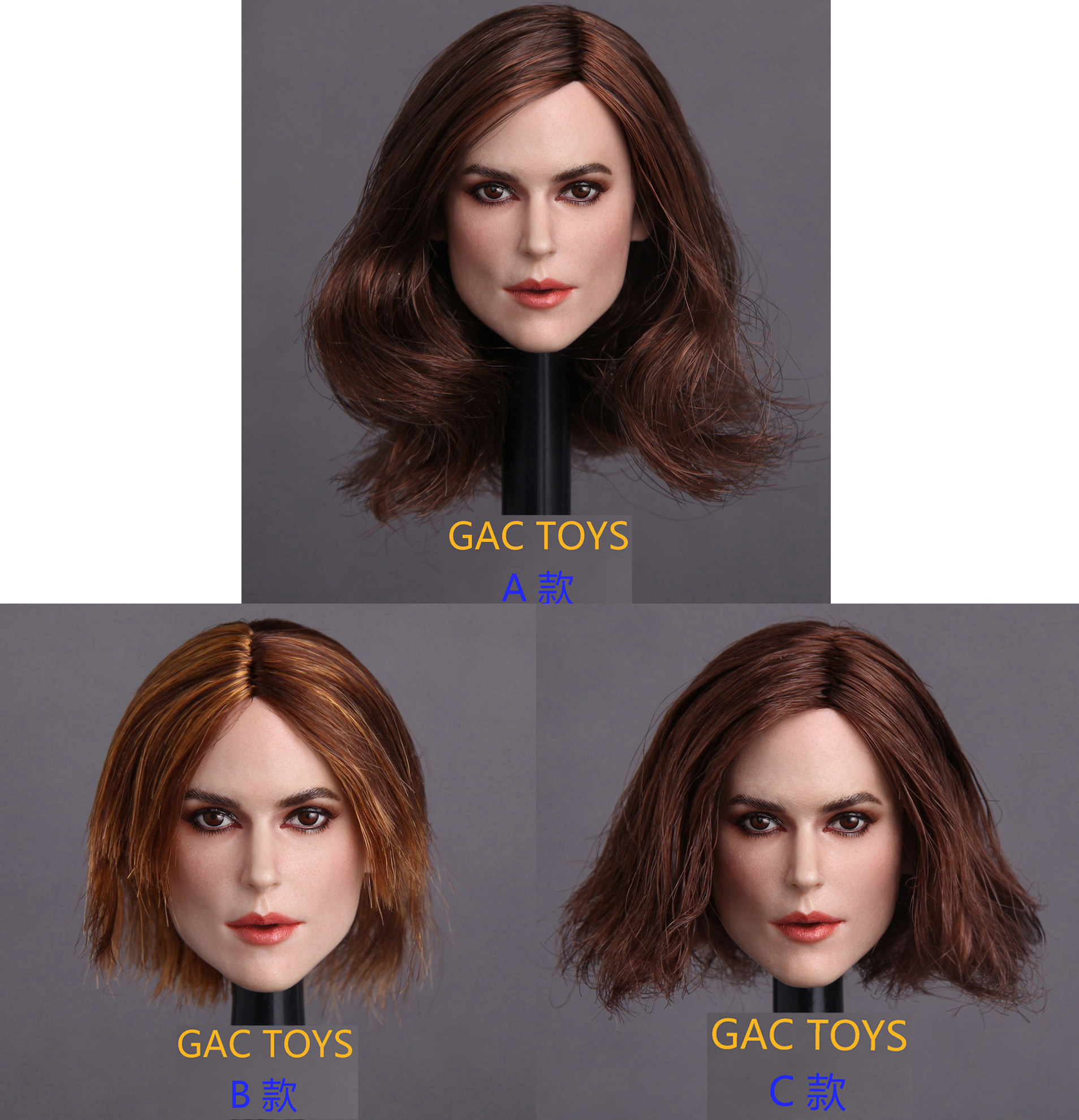 GACTOYS GC007A Europe Sexy beauty headsculpt (ผมน้ำตาลยาว)