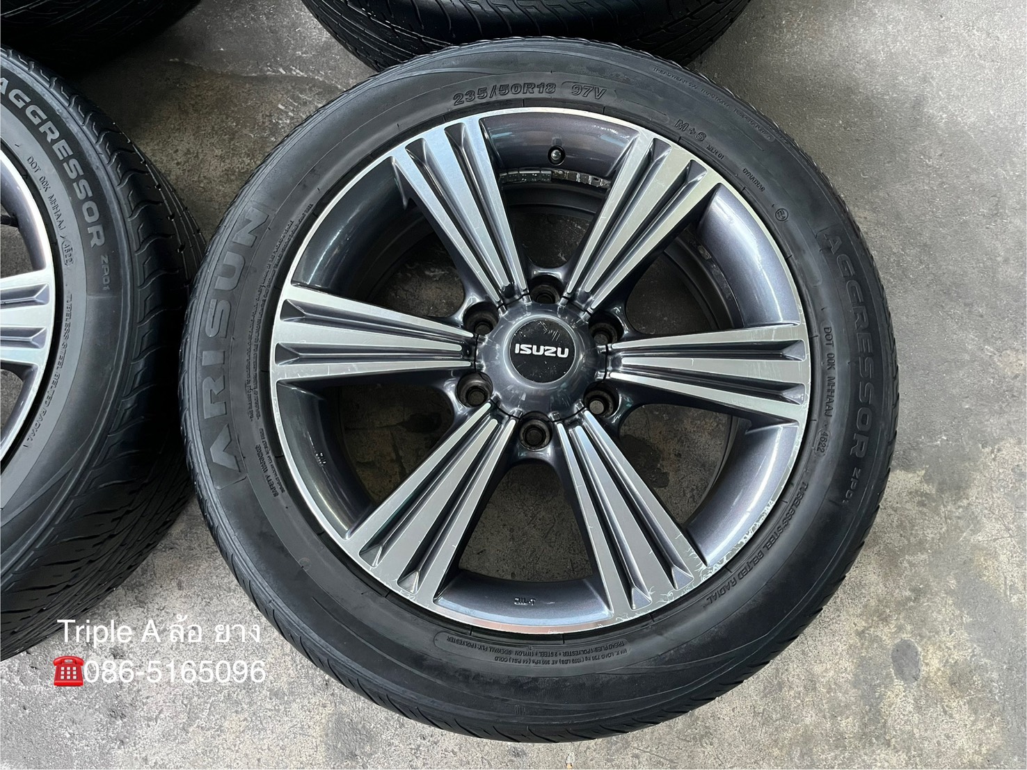 ✨ล้อแม็ก✨ISUZU X-Series ขอบ 18 เทาหน้าเงา พร้อมยาง 235-50-18 ARISUN💥ปี 22💥