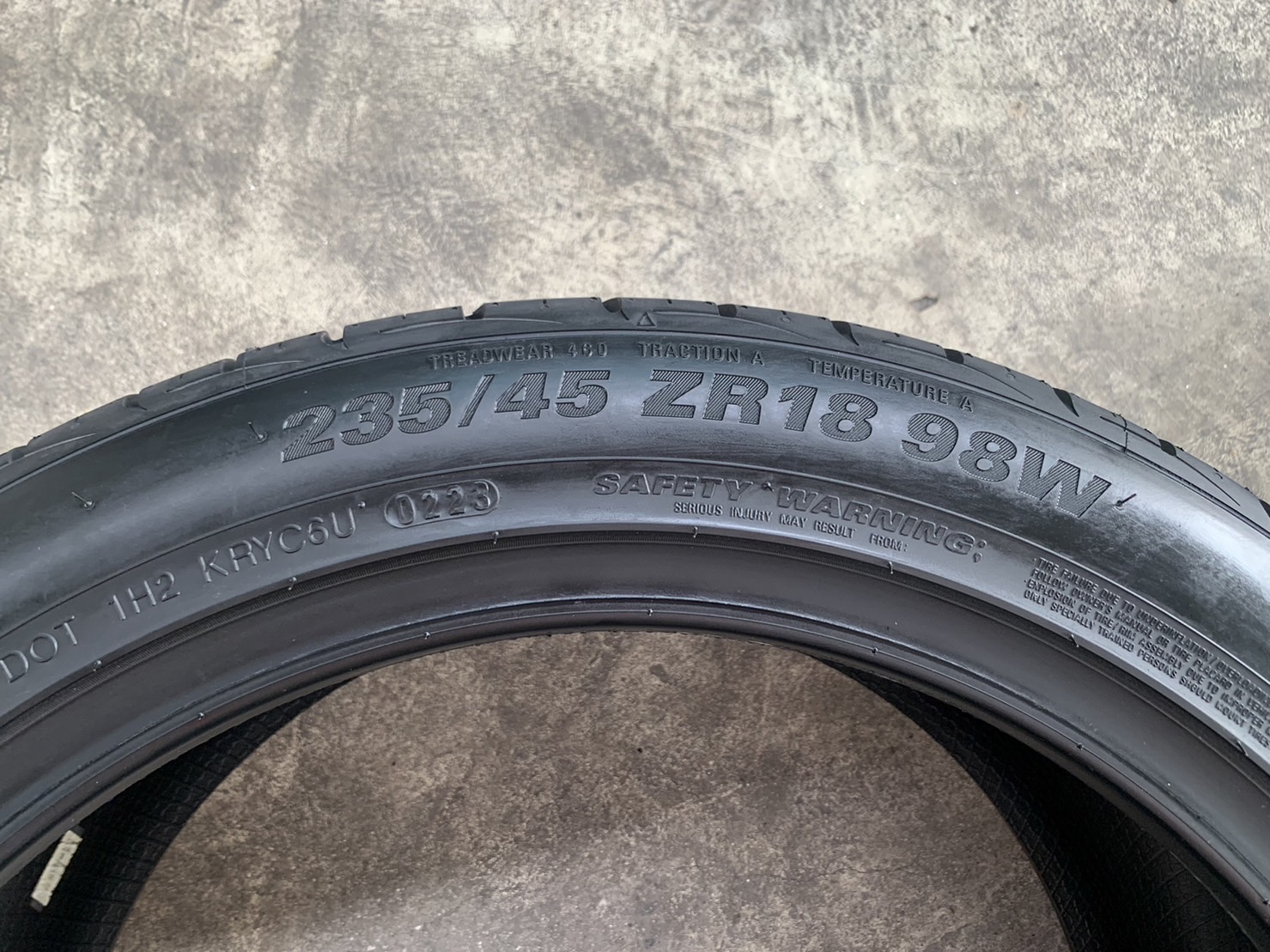 🌟ปี 23🌟✨ยางใหม่💯✨235-45-18 KUMHO💖ใหม่กริ๊บ💖