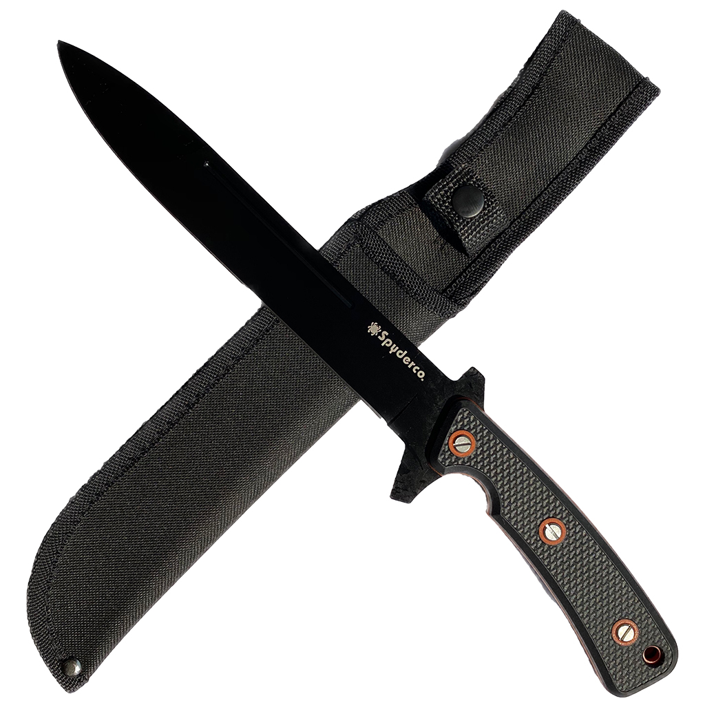มีดใบตาย Spyderco X39 Fix Blade ขนาด 13.4 นิ้ว (34 ซม.) พร้อมซองไนล่อนร้อยเข็มขัดสำหรับเก็บมีด