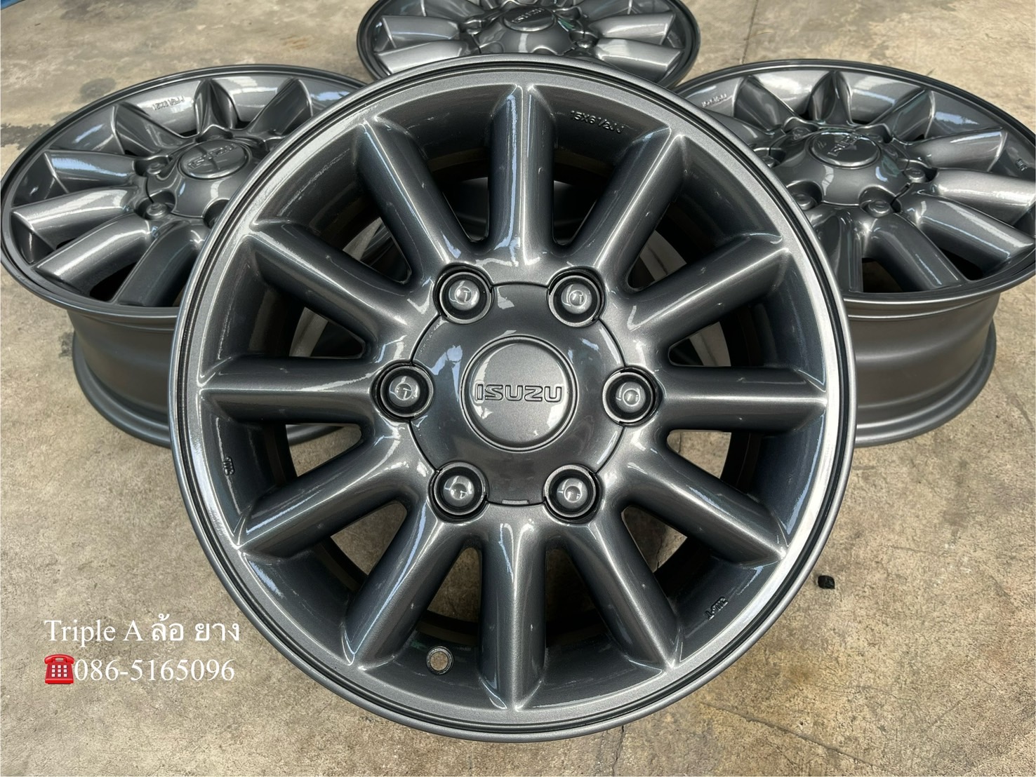 ✨ล้อแม็ก✨6รู139✨ISUZU D-Max ขอบ 15 สีเทากัน💖สวยกริ๊บ💖