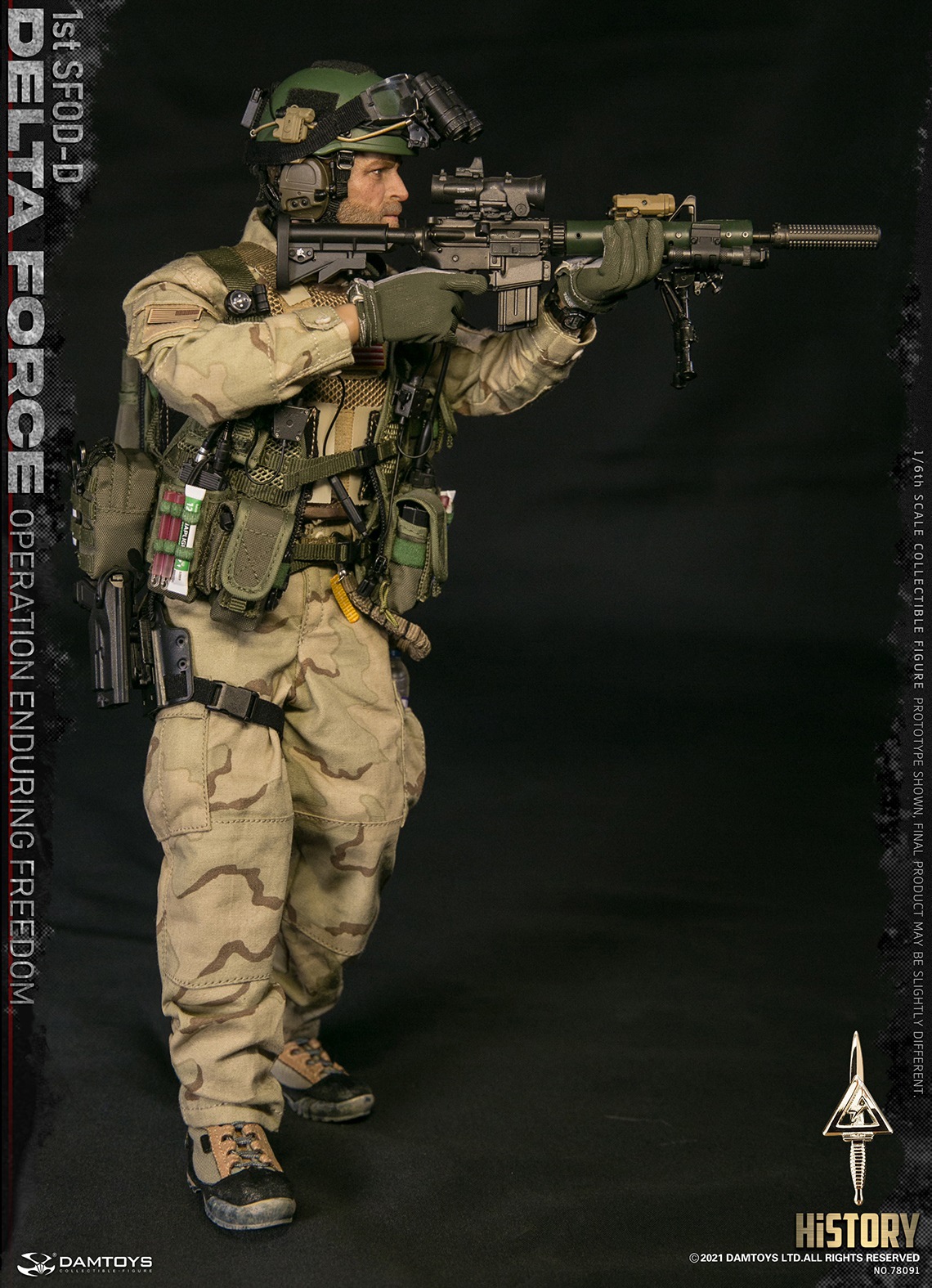 DAMTOYS 78091 1/6 1st SFOD-D OPERATION ENDURING FREEDOM DELTA FORCE