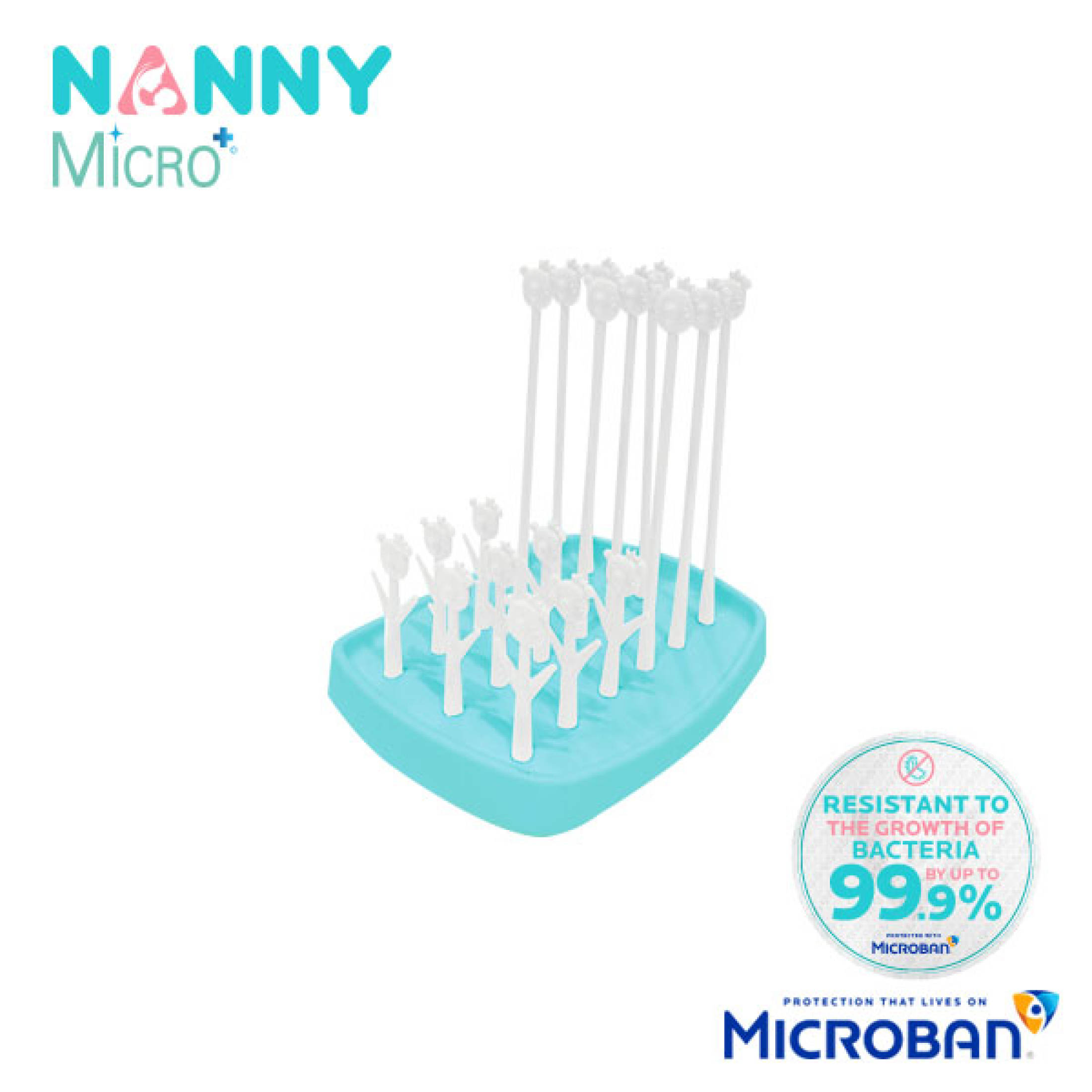 NANNY (แนนนี่) N232MB ที่คว่ำขวดนม มีก้านเสียบ พับเก็บได้ง่าย พกพาสะดวก มีให้เลือก 2 ขนาด ไซส์ S และ M