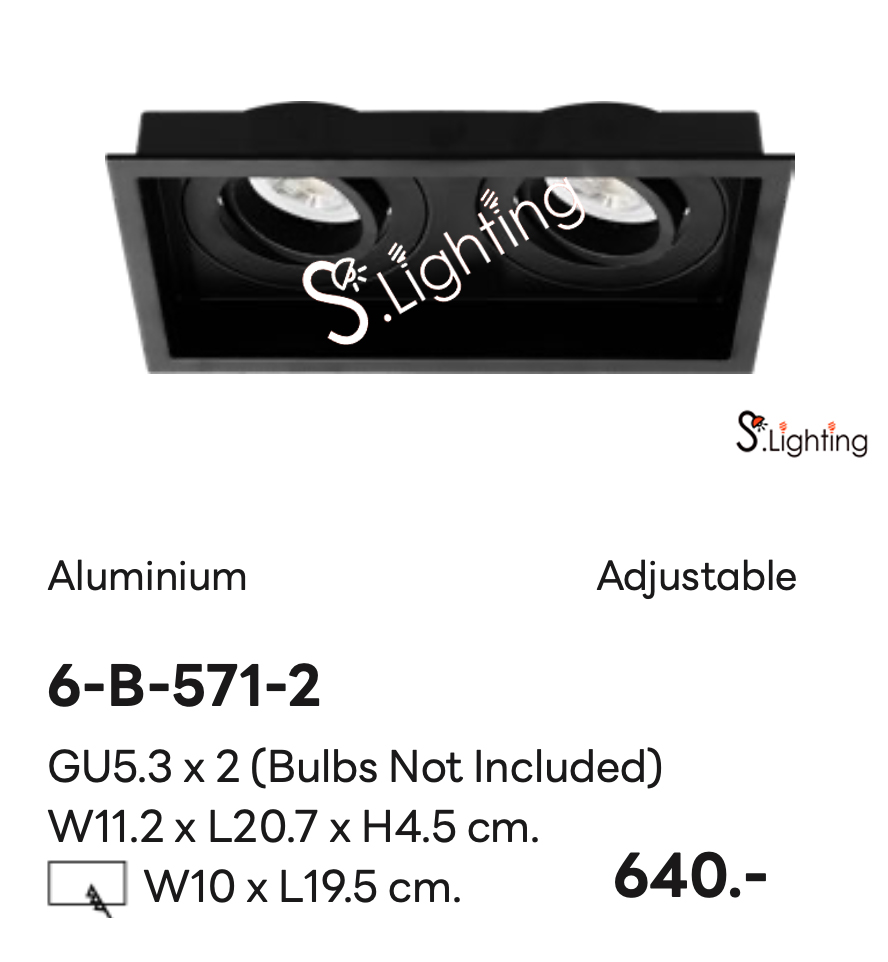 โคมไฟดาวไลท์ฝังฝ้า 6-B-571-2