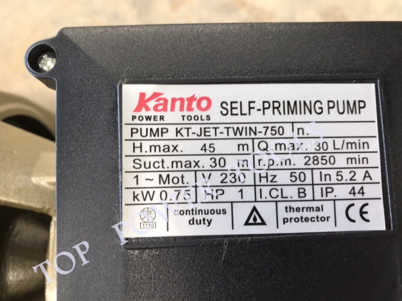 ปั๊มหอยโข่ง เจ็ทคู่ 1"x1HP KT-JETTWIN-750 KANTO